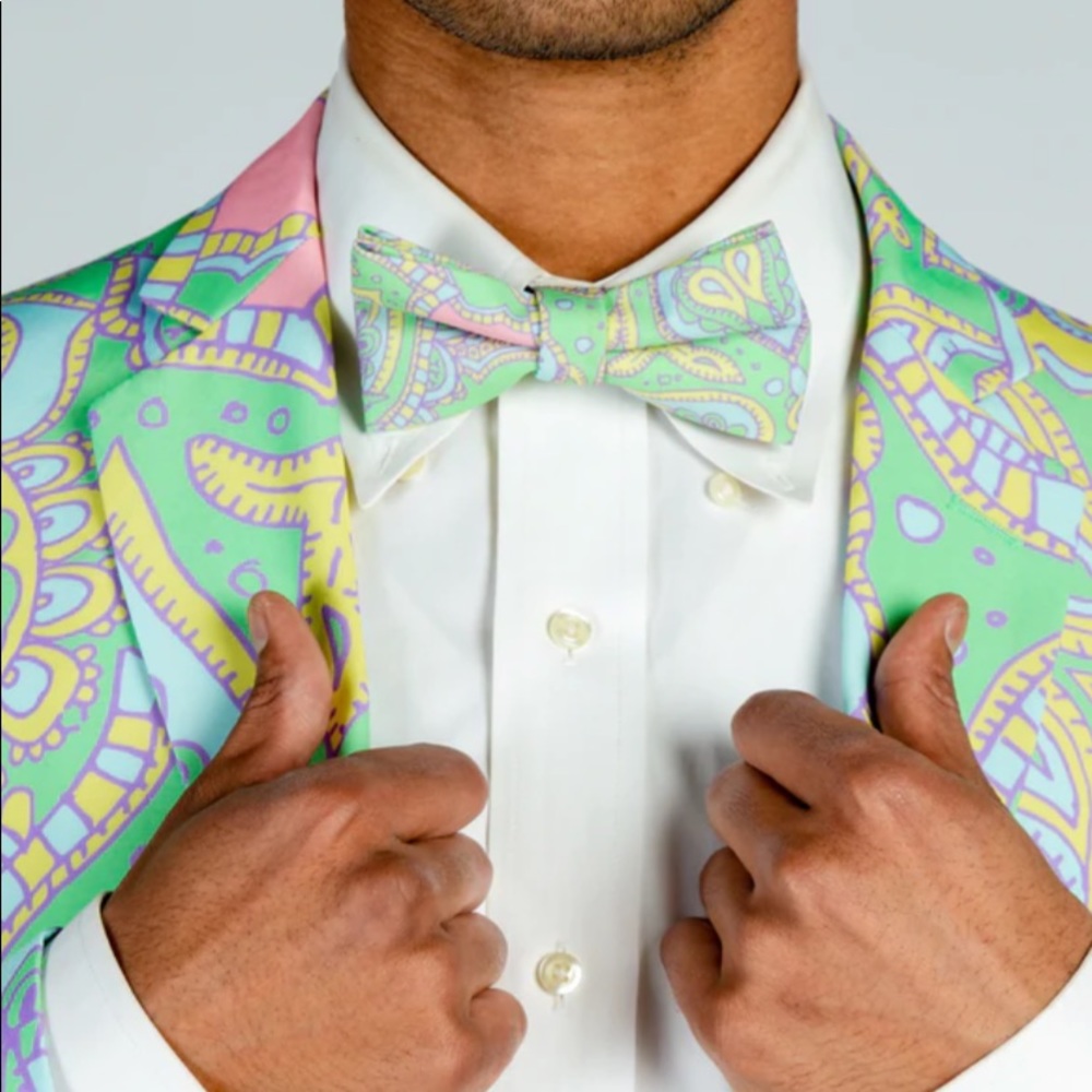 Lilly Pulitzer UNISEX SPRING floral print ties handmade via palm beach ATTIRE - Picture 16 of 16
